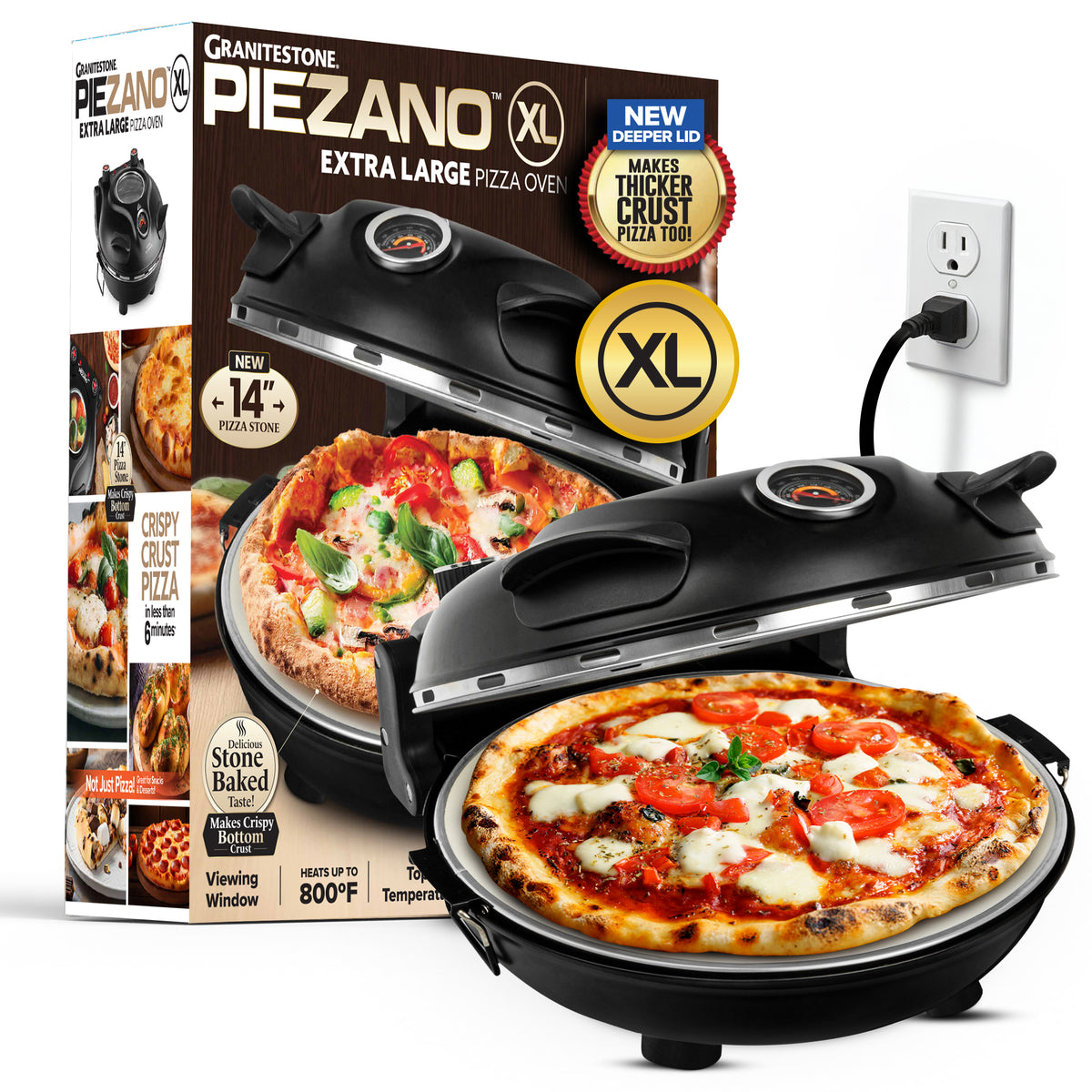 Piezano Countertop Stone-Baked Pizza Oven