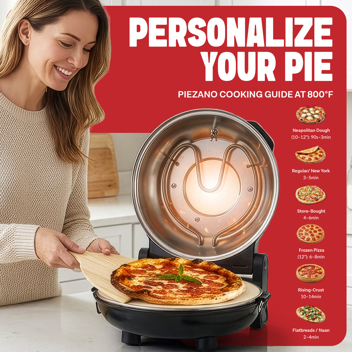 Piezano XL 14" Countertop Pizza Oven