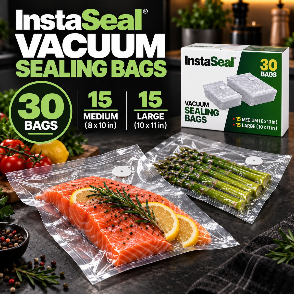 InstaSeal Hybrid Handheld Replacement Vacuum Sealer Bags