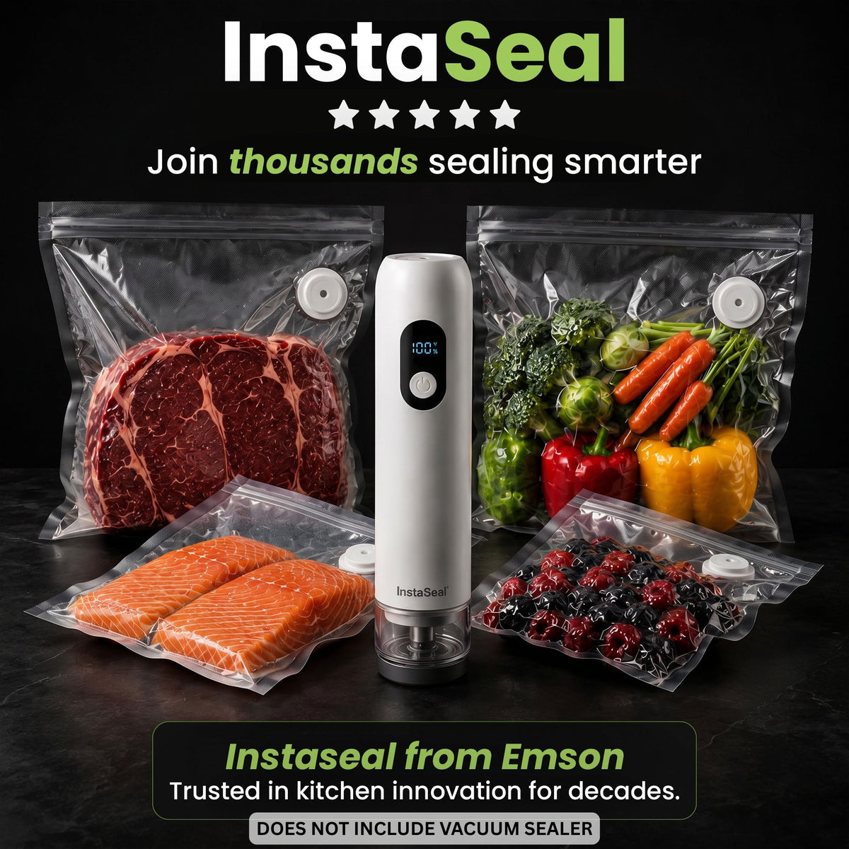 InstaSeal Hybrid Handheld Replacement Vacuum Sealer Bags