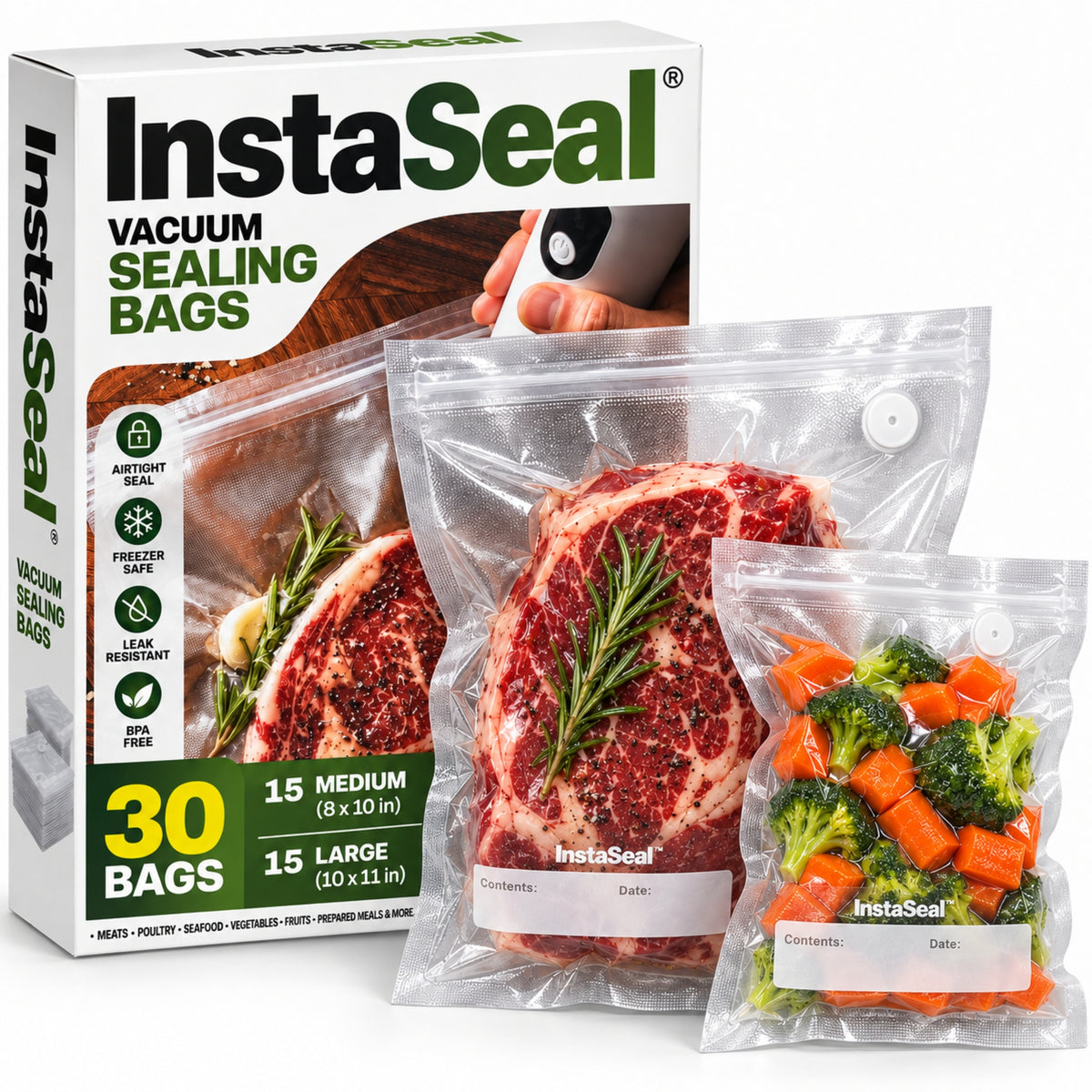InstaSeal Hybrid Handheld Replacement Vacuum Sealer Bags