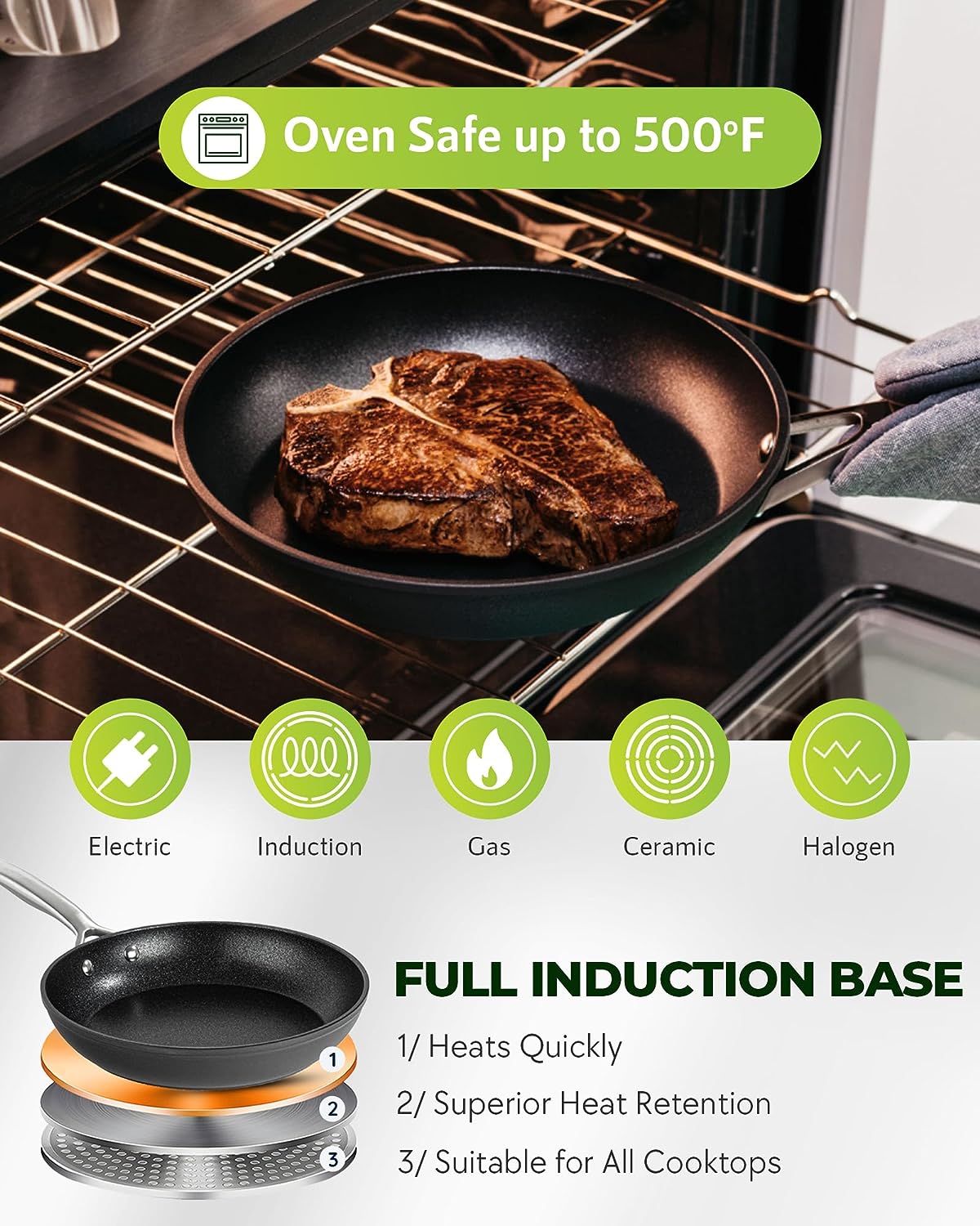 Granitestone ArmorMax 20 Piece Induction Hard Anodized Cookware Set and Knives Set
