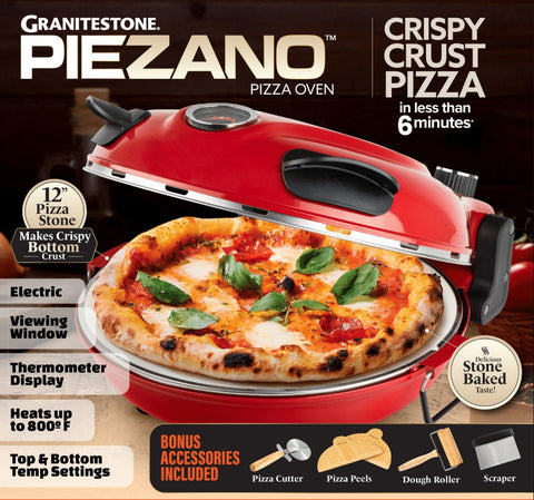 Granitestone Piezano Pizza Oven - 800° Countertop Brick Oven Pizza