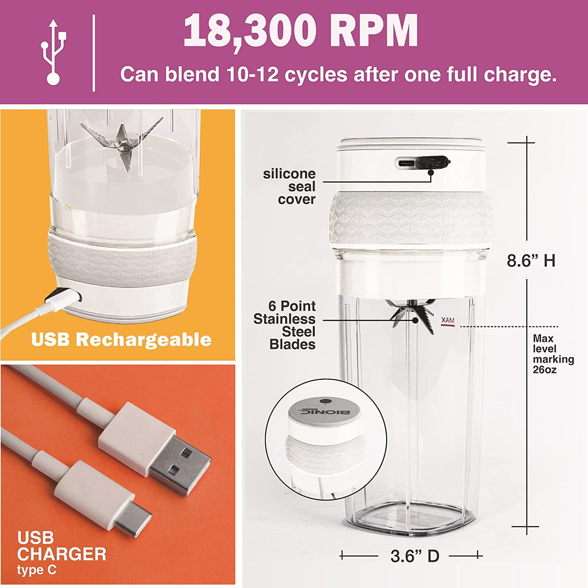 Bionic Blade Portable Blender