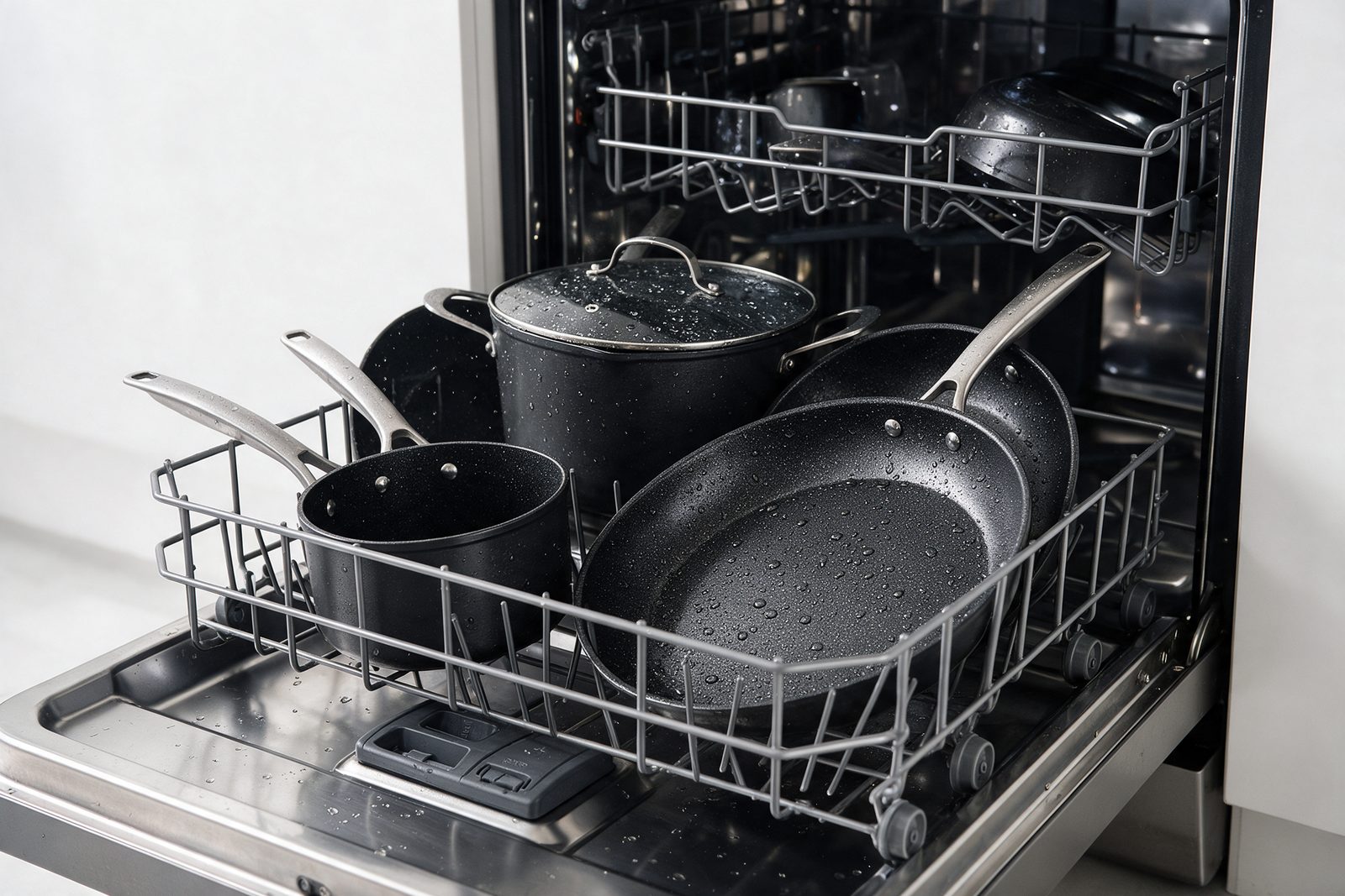 Armor Max pans in a dishwasher